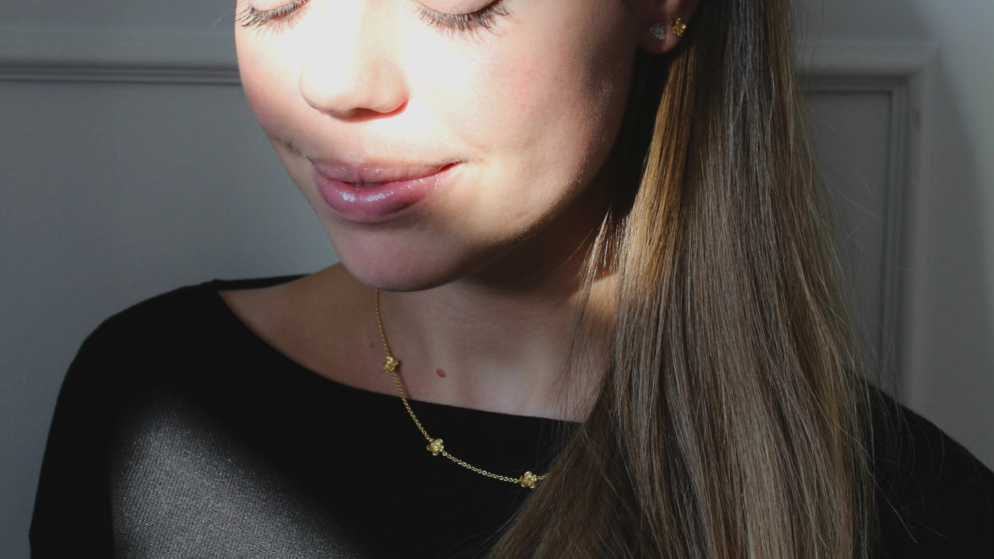 Fleur De Cerise Necklace Forgyldt