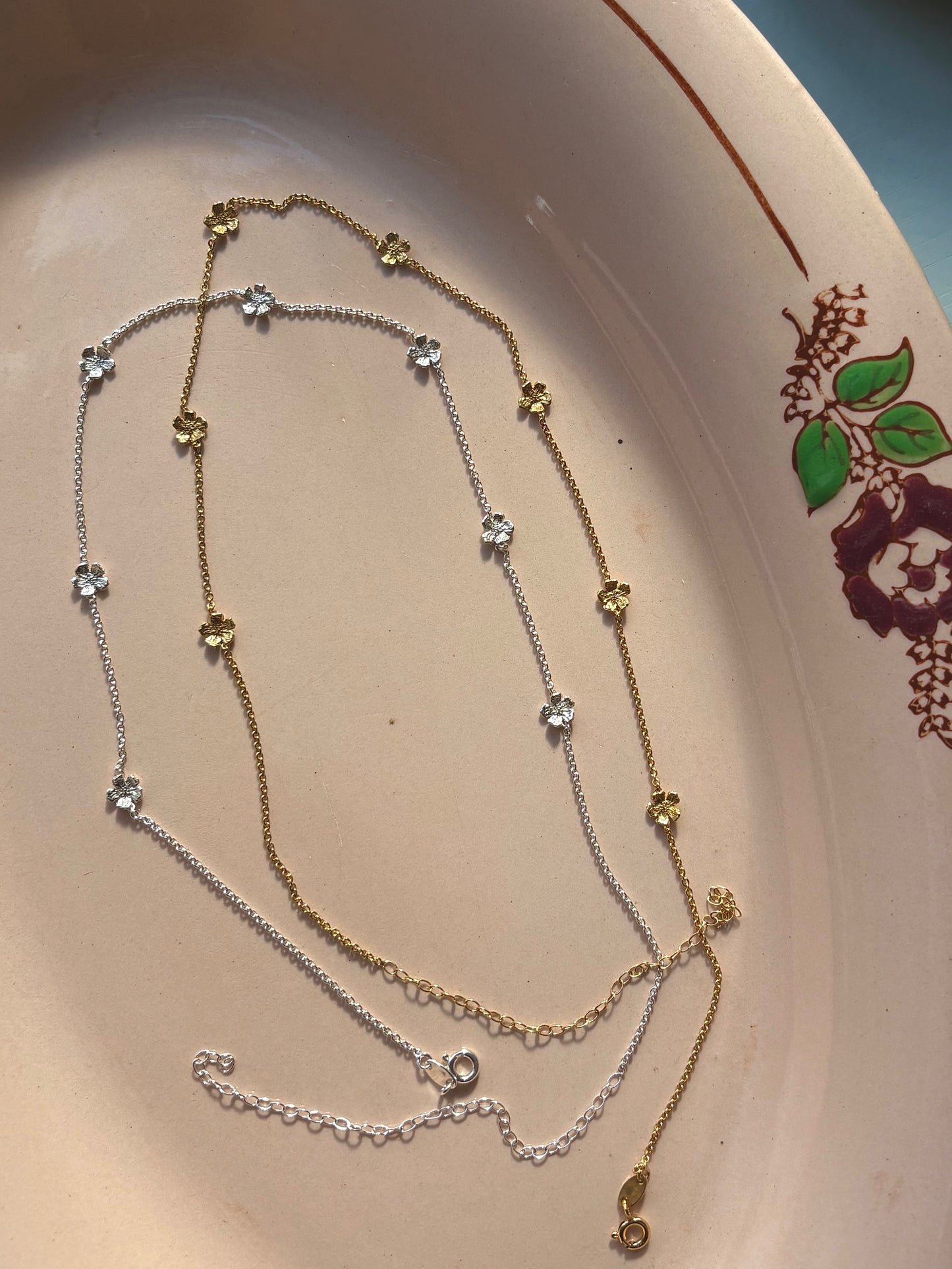 Fleur De Cerise Necklace Forgyldt