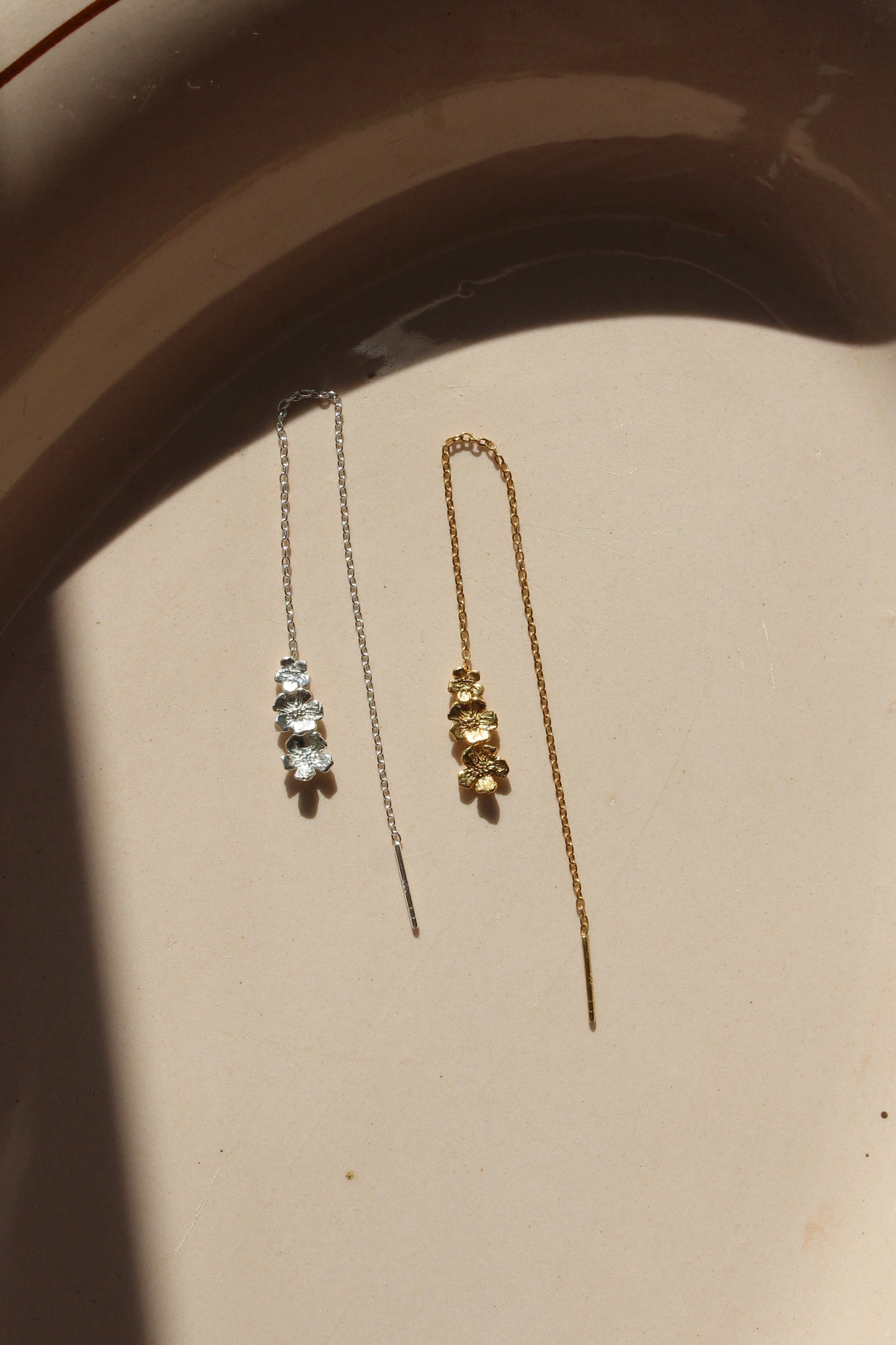 Trois Fleur Cerise Hanging Sølv