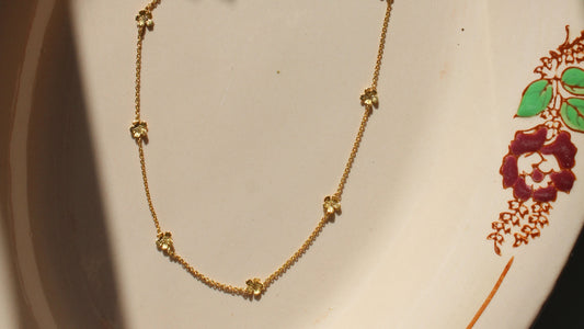 Fleur De Cerise Necklace Forgyldt