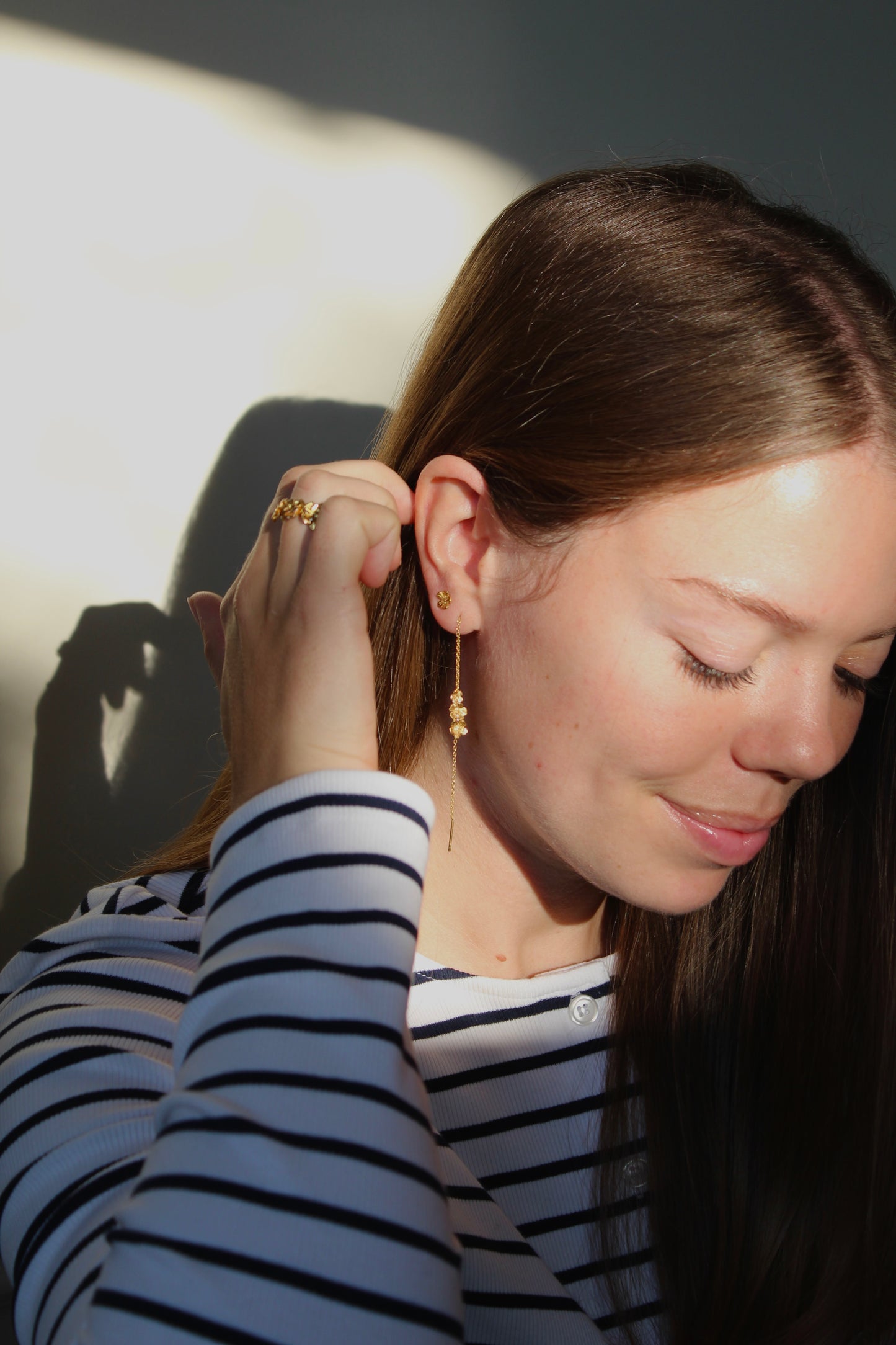 Trois Fleur Cerise Hanging Sølv