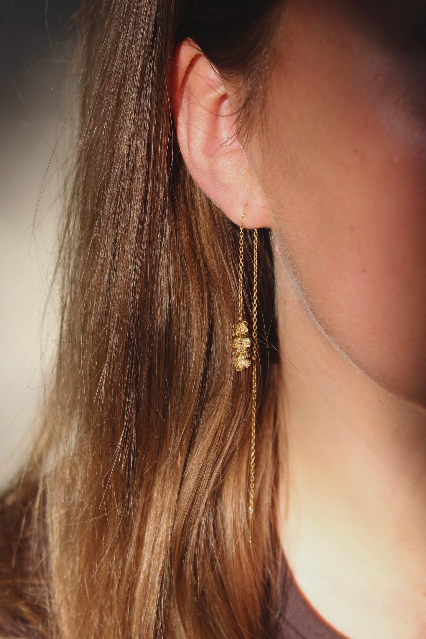 Trois Fleur Cerise Hanging Forgyldt