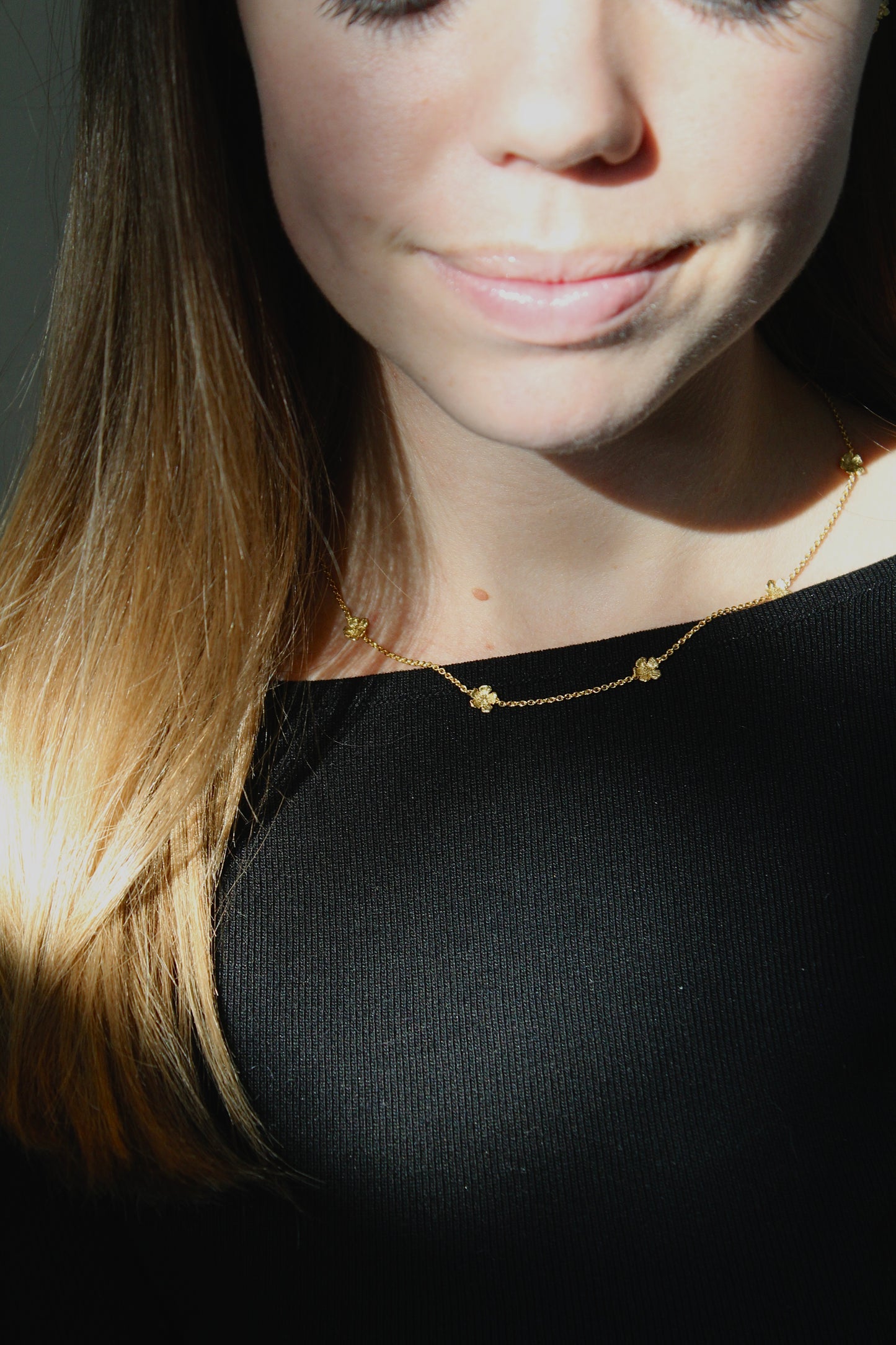 Fleur De Cerise Necklace Forgyldt