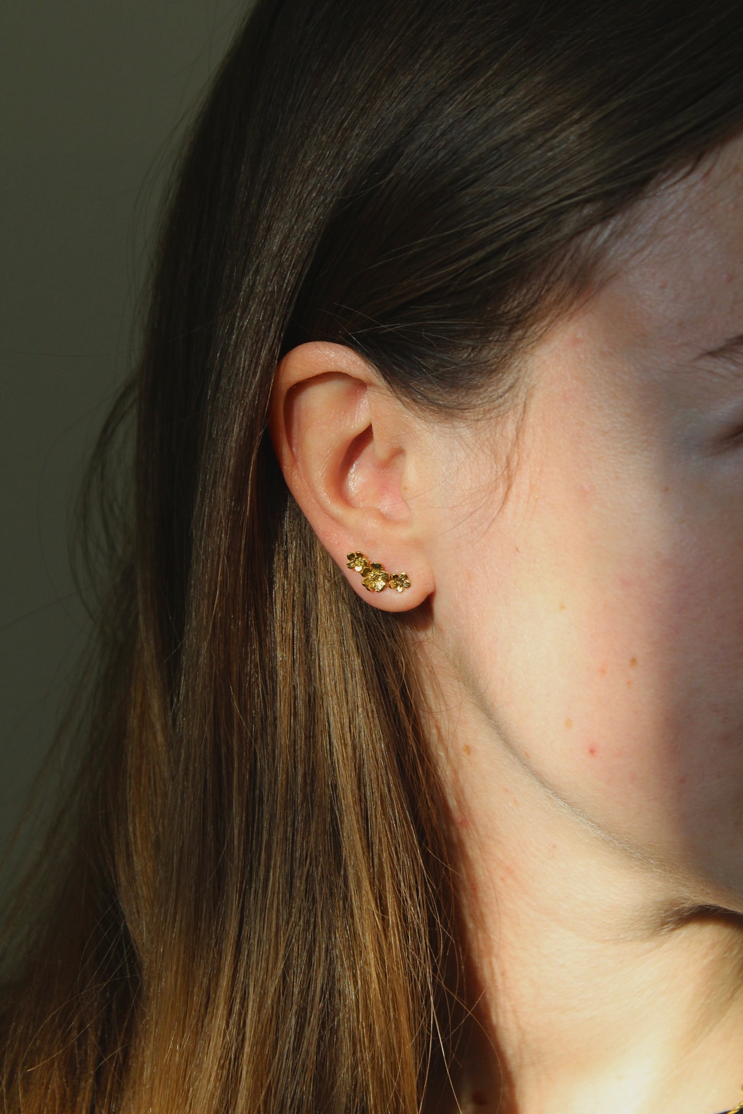 Trois Cerise Ørerstik Forgyldt